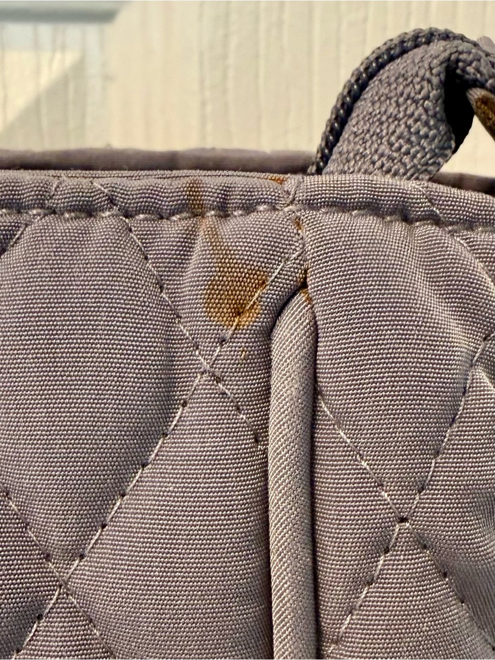 Vera Bradley Quilted Oversized Tote Bag Laptop Travel Overnight Weekend Gray - Picture 11 of 11